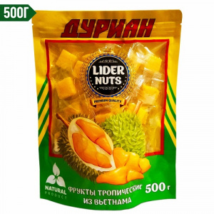 Дуриан Кубики ЛИДЕР натс. 0,5кг