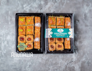 "Пахлава Гнездышко"с грецким орехом, миндалем и кокосом начинке ( 350 гр)