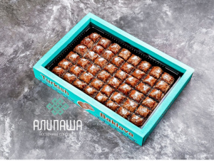 Пахлава "классик шоколадная" с грецким орехом и в начинке (48 шт; 1850 гр)