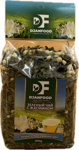 Чай ЗЕЛЕНЫЙ с ЖАСМИНОМ 200гр (12шт./кор) КEJOfoods,ДЖАНФУД 