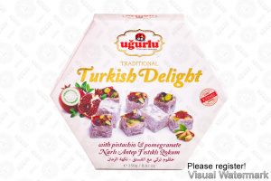 Лукум Ugurlu 250 гр Altigen Гранат с фисташкой в пудре 1/12