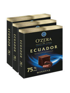 Шоколад OZera Ecuador 75% 90г