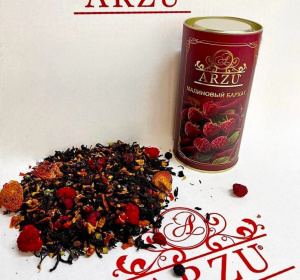 Чай в тубе Малиновый бархат 75гр*12 Арзу