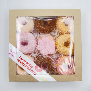 Пончики-маршмелолоу Ассорти (клубника,персик) 600г