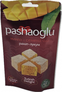 Рахат-Лукум "Pashaoglu" 150 гр манго-семена чиа 1/18
