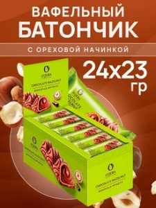 Ваф. батон.Ozera орех.нач.в мол.шок. 23г/24