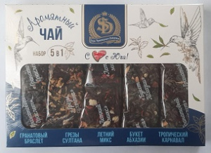 Подарочный набор чая 5в1 СИНИЙ 120гр*30шт(арт.434)