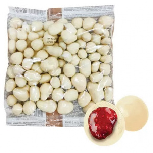 Драже Клубника в белой шок. глазури