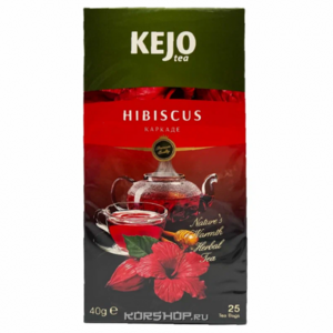 HIBISCUS (Каркаде) KejoTea 25 пакетов в индивидуальных конвертах по 1,6 гр 40г (10шт)