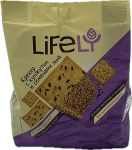 Крекер с семенами льна и кунжутом 180г