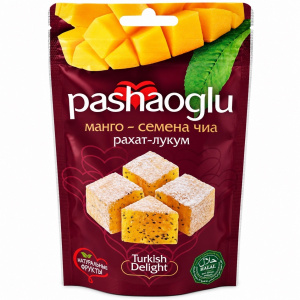 Рахат-Лукум "Pashaoglu" манго-семена чиа 150 гр упак*15шт