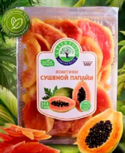 Ломтики сушеной папайи в подложке 500г "Грин фуд"