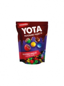 Драже молочный шоколад в цветной глазури 135г YOTA