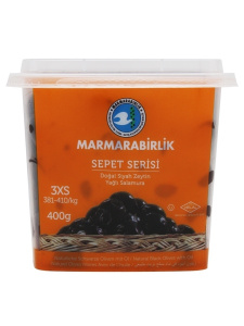 Маслины "Marmarabirlik" 0,4 кг 3XS-381-410 Sepet Serisi п/э 1/12 (оранж.уп)