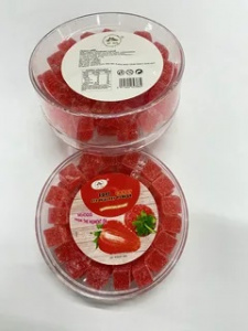 Сладкие кубики КЛУБНИКА тарелка 360 г упак*24