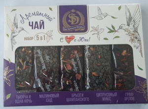 Подарочный набор чая 5в1 ФИОЛЕТОВЫЙ 120гр*30шт в уп (арт.435)