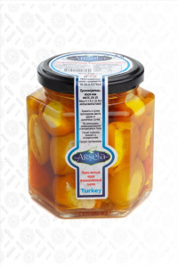 Перец ЖЕЛТЫЙ Черри "Arsela" фаршированный сыром 290 гр 1/12 (стекло)