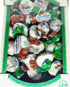 Конфеты КОКОСИНКА С ФУНДУКОМ глазированные 1кг