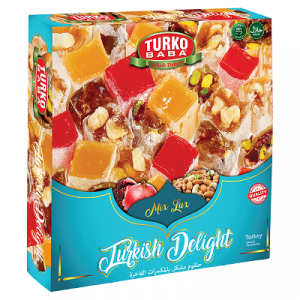 Подарочный рахат-лукум микс орехи 550г (LÜX KARE KARIŞIK ÇEREZLİ L117)
