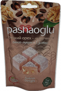 Рахат-Лукум "Pashaoglu" 150 гр "Султан" с грецким орехом с ароматом капучино 1/15