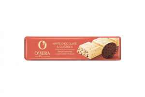 Шок.бел.с печ.OZera White Cookies 45г