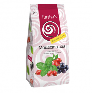 Чай черный 75 гр. с шиповником, мятой, мелиссой и смородиной "Краснодарский с 1947 года"