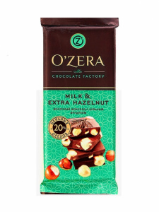 Шок.O Zera мол.Milk & Extra Hazelnut O"Zera 90г/16
