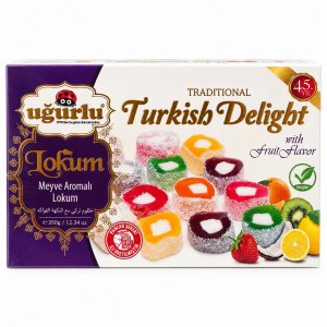 Рахат-лукум Uğurlu ассорти с фруктовыми вкусами, 350 г